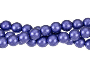 Czech Glass 8mm ColorTrends Saturated Metallic Ultra Violet Round Bead Strand (25pc Strand) by Starman